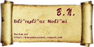 Bányász Noémi névjegykártya
